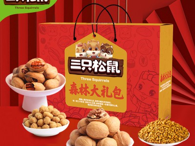 【三只松鼠_年货坚果大礼包1498g/8袋】网红干果年货节零食礼盒图2