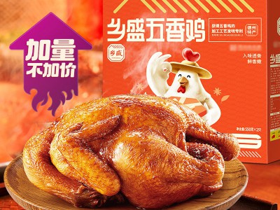 【2只礼盒】乡盛德州特产扒鸡 550g2只烧鸡整只熟食正宗清真鸡肉图3